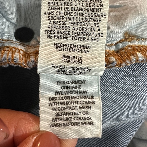 Free People low rise Skinny Jeans Women Size 27 Stretch Blue Pants Ladies - Picture 5 of 5